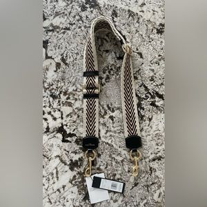 Gold and tan woven adjustable Marc Jacobs bag strap
